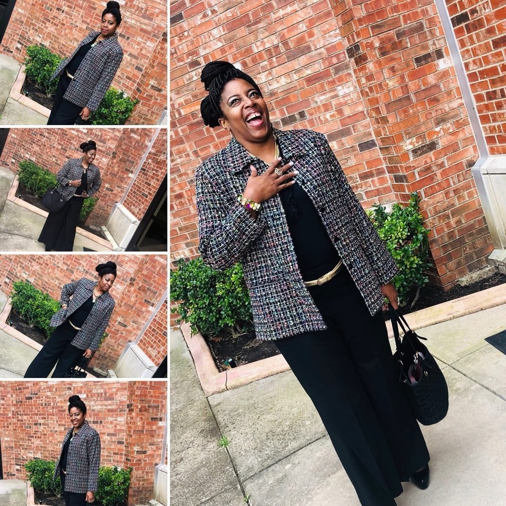 JCPenney Multicolor Tweed Blazer